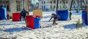 Переносная площадка для игры в лазертаг