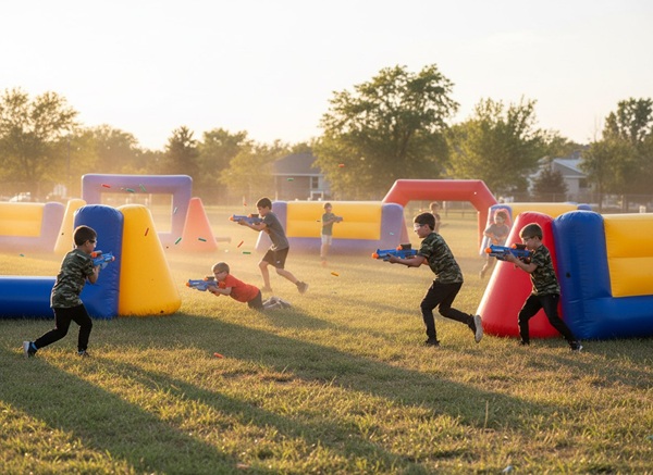 1,5 часа игры в нерф + 1 час 15 минут в комнате отдыха <font color=